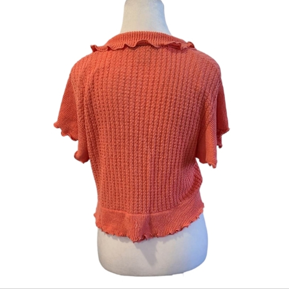 Short Sleeve Knit Cardigan - Picture 6 of 7